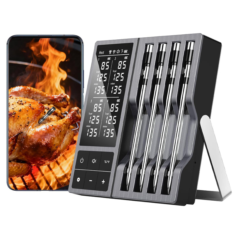 Termómetro digital inalámbrico para carne de 800 pies para parrilla...