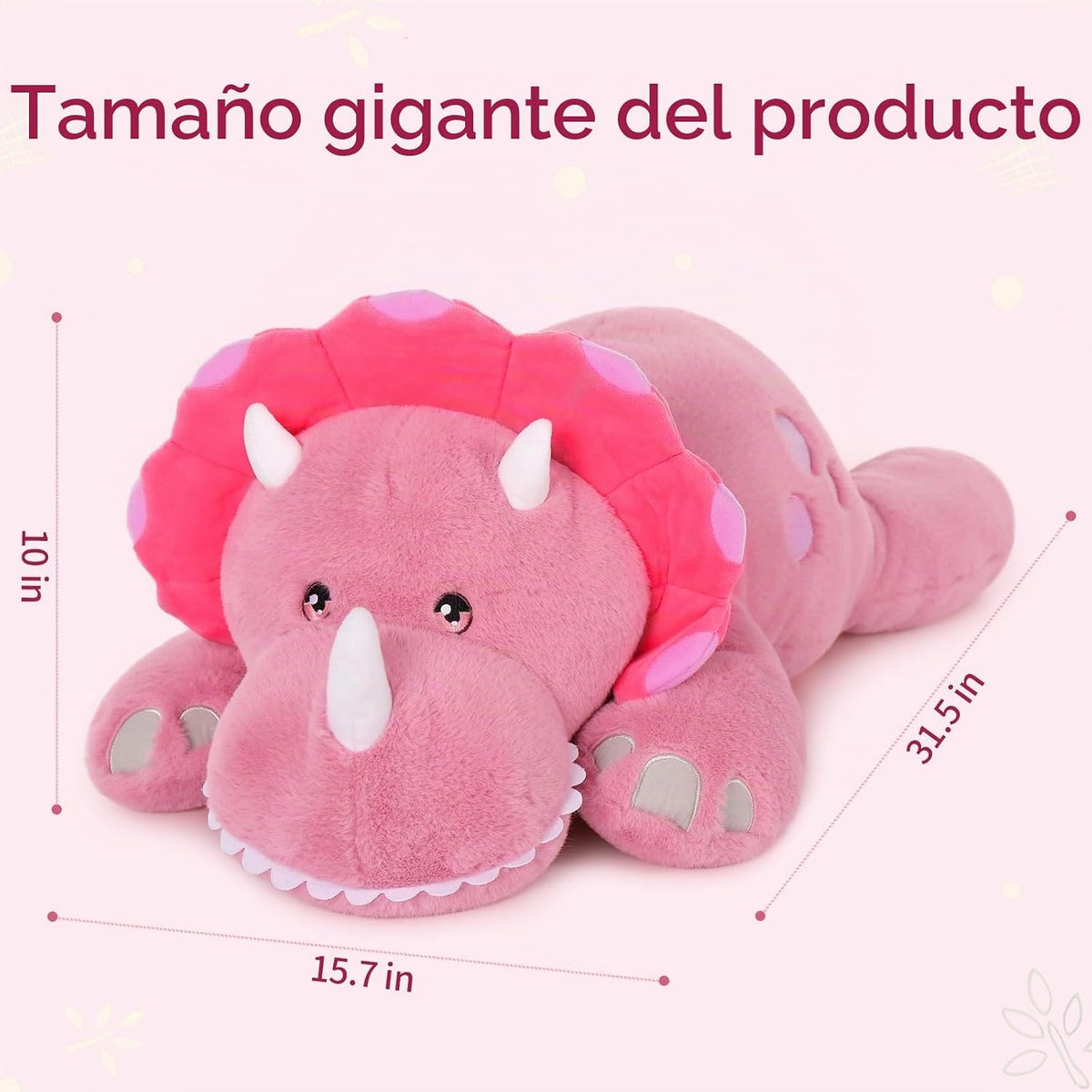 Tezituor Animales de peluche de dinosaurio de 5 libras, abrazando 3...