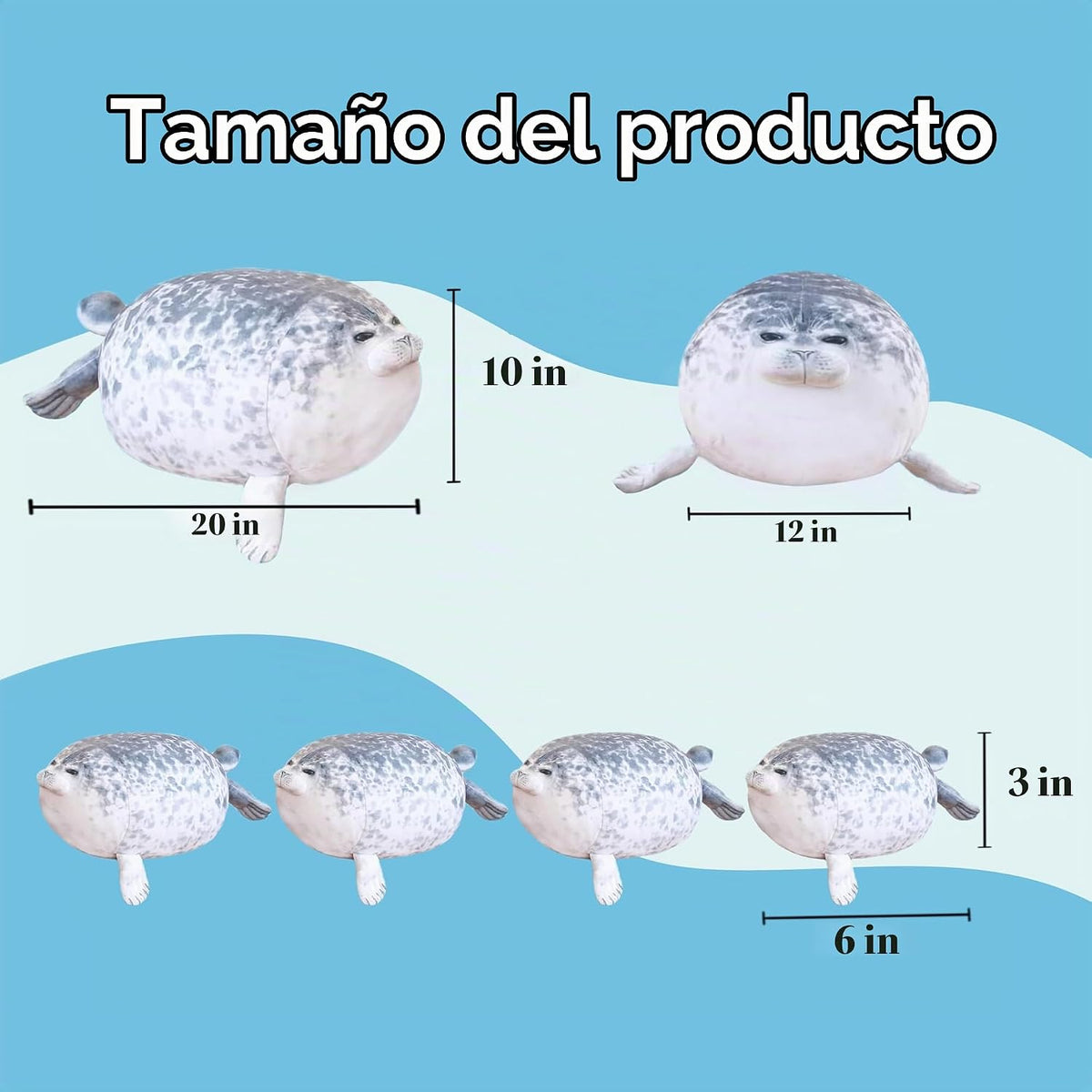 LUXSIT Almohada gordita de 20 pulgadas con 4 bebés, almohada de fel...