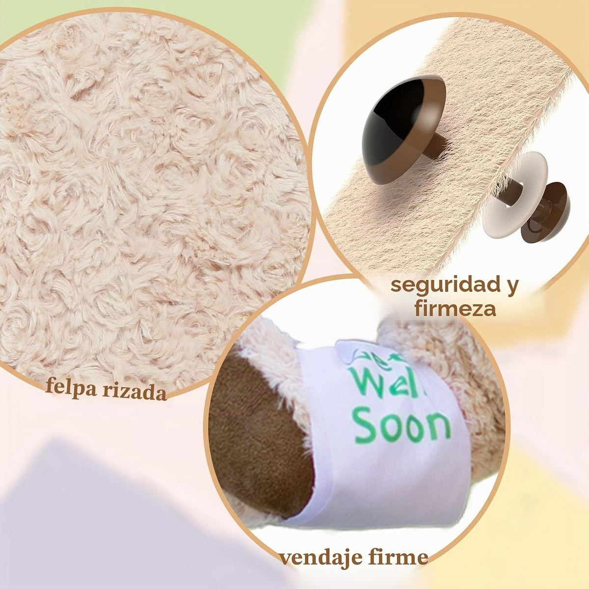Muiteiur Oso de peluche Get Well Soon de 13.8 pulgadas, animal de p...