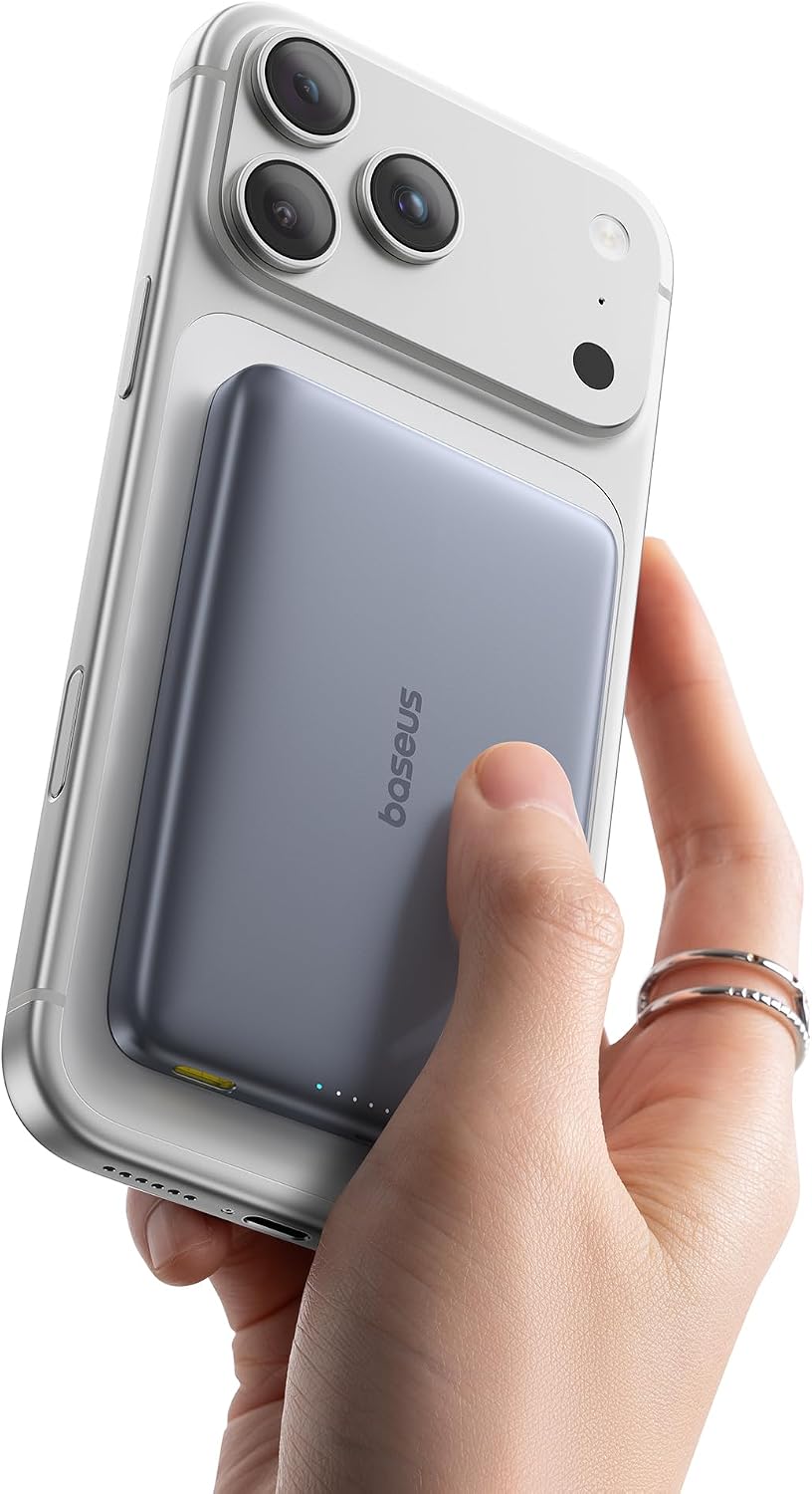Baseus Picogo - Cargador portátil Magsafe, Qi2 15 W 0.5 pulgadas, u...