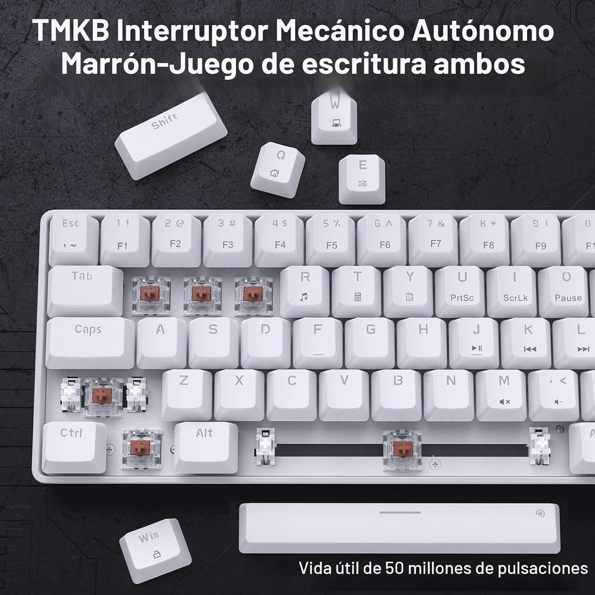 DIERYA T68SE 60% Teclado mecánico para juegos, ultra compacto mini...