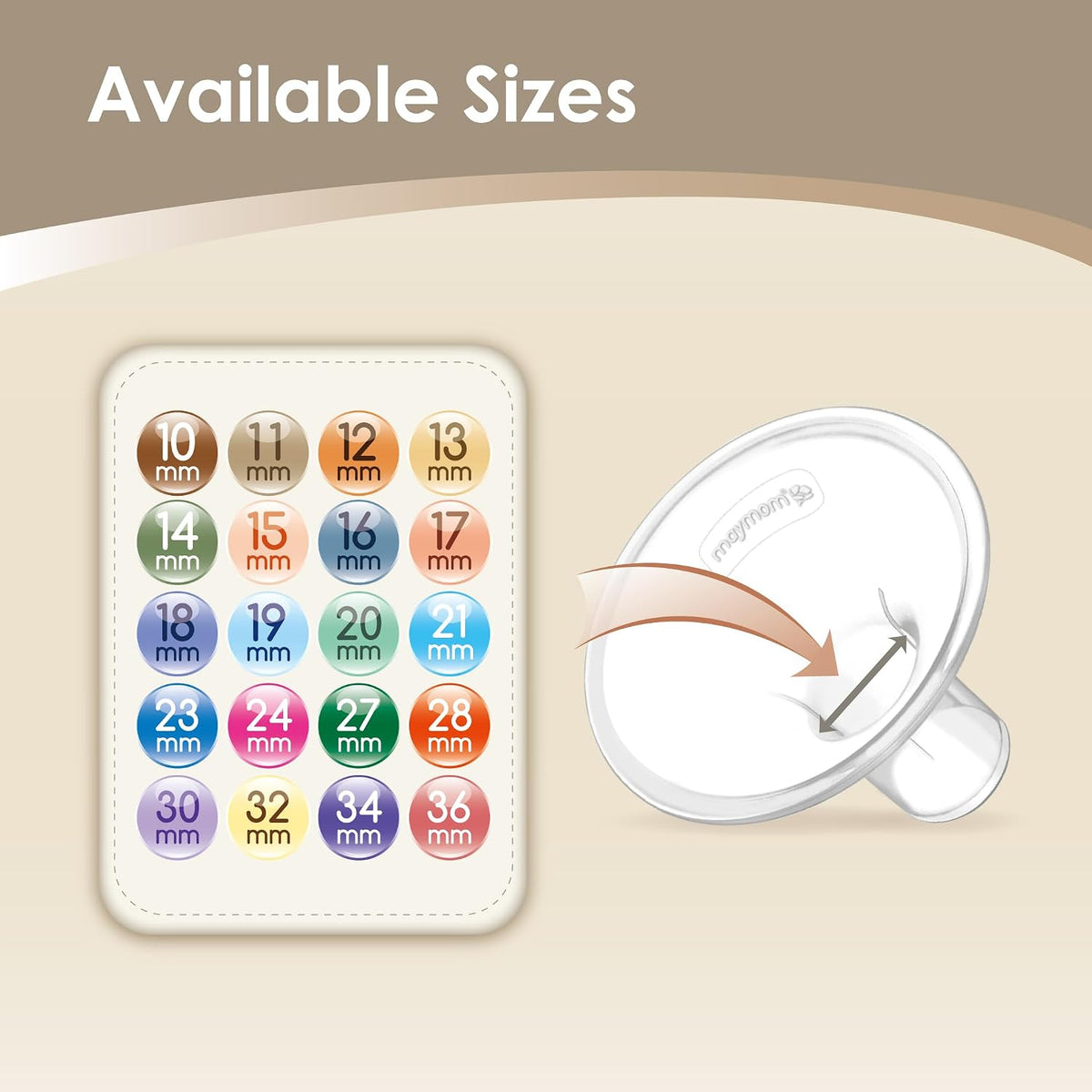 Maymom MyFit - Protectores de pecho grandes con diseño de dos pieza...