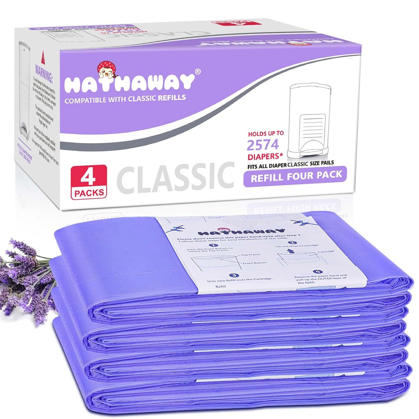 Bolsas de repuesto para pañales compatibles con el cubo de pañales...