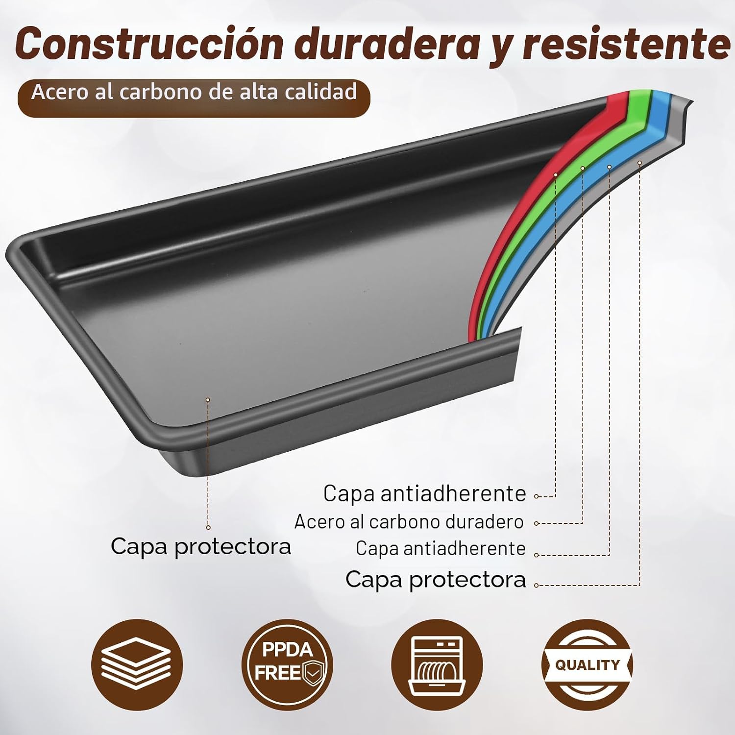 Juego de Moldes para Hornear, Juegos de Utensilios Antiadherentes p...