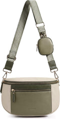 Missnine Bolso Cruzado, Bolsos Cruzados de Cuero Medianos para Mujeres Bolso de Viaje, Bolso de Hombro con Ranuras de Bloqueo RFID