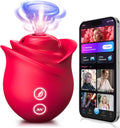 Vibrador de succión de juguete sexual de rosas, juguetes para adult...