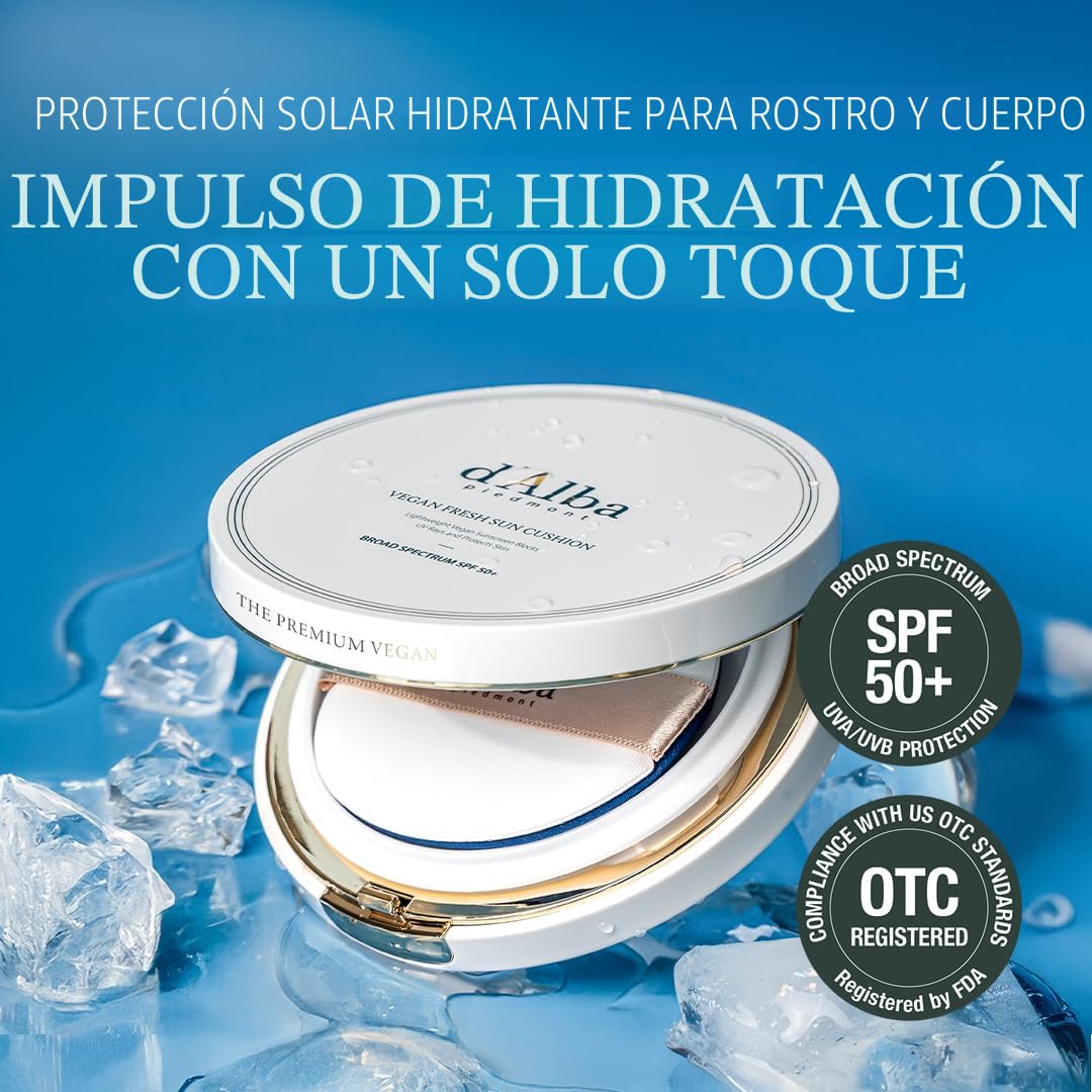 d'alba Piedmont Air Fit Fresh Sun Stick + cojín vegano para el...