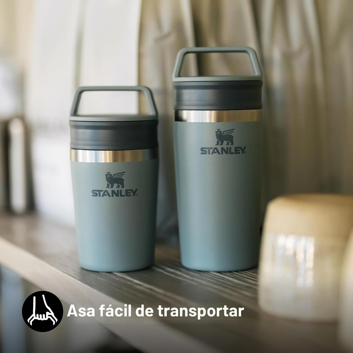 STANLEY 1913 Cafe to-Go Taza de Viaje 0.23L - Shale | Mantiene 3 ho...