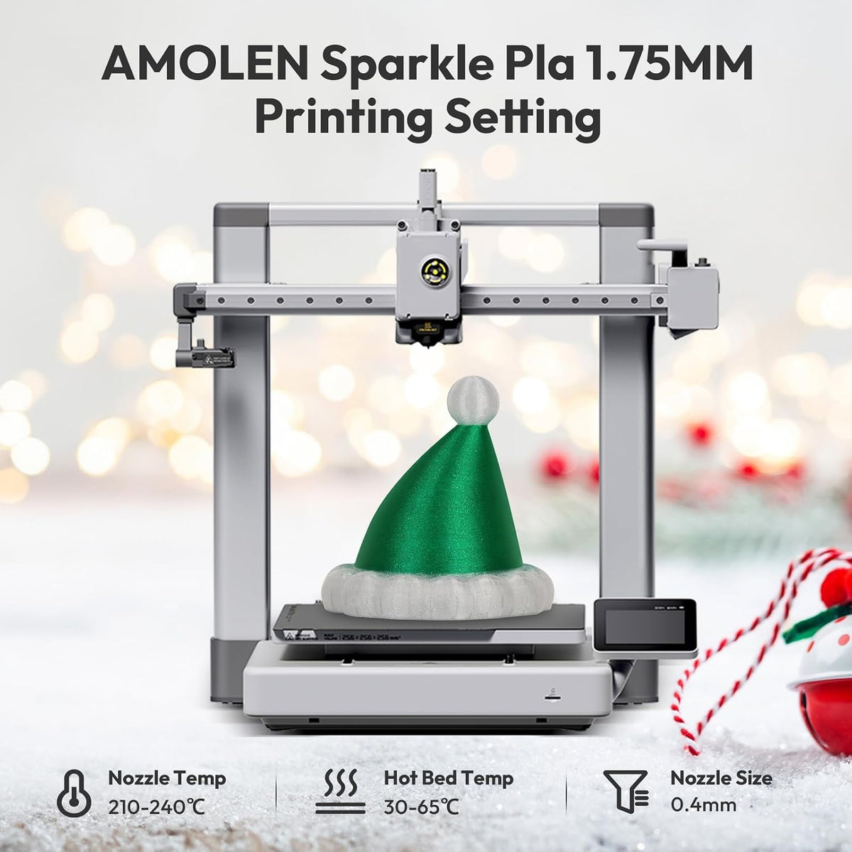 AMOLEN - Filamento de ácido poliláctico para impresora 3D, 1.75 mm,...