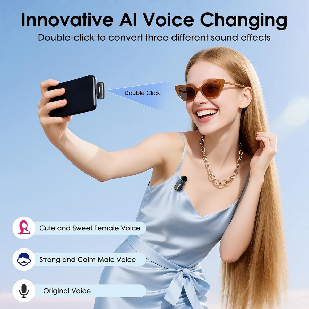Yuaceuco Mini Micrófono Inalámbrico para Tabletas iPhone Android |...