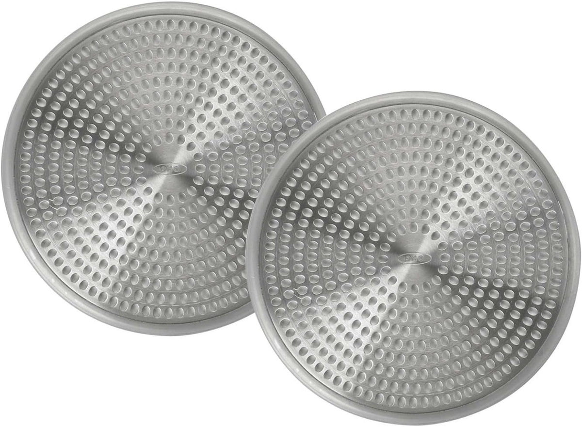 Protector de drenaje para ducha con buena sujeción OXO., Acero inox...