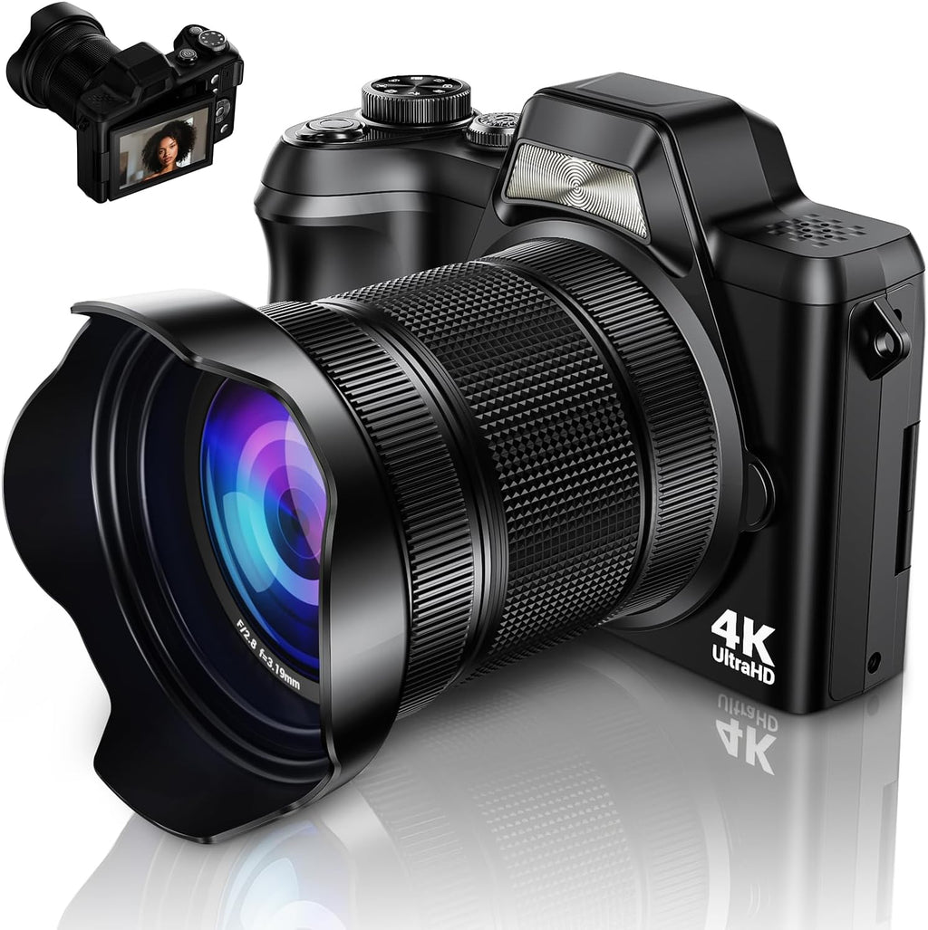 Cámara digital 4K para fotografía, cámara de vlogging de enfoque au...