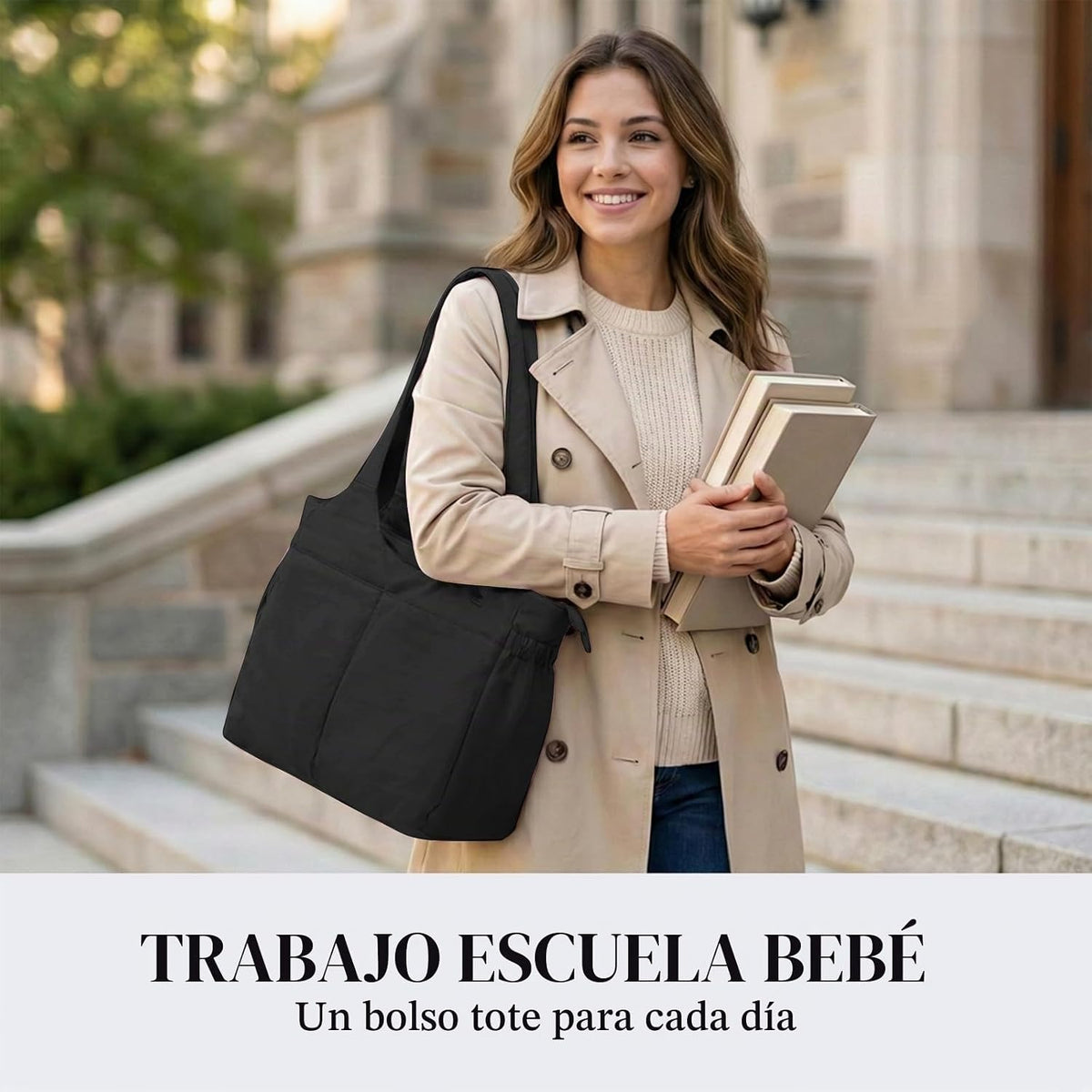 MOMINSIDE Bolsa de pañales de hospital para mujer, bolsa de bebé gr...