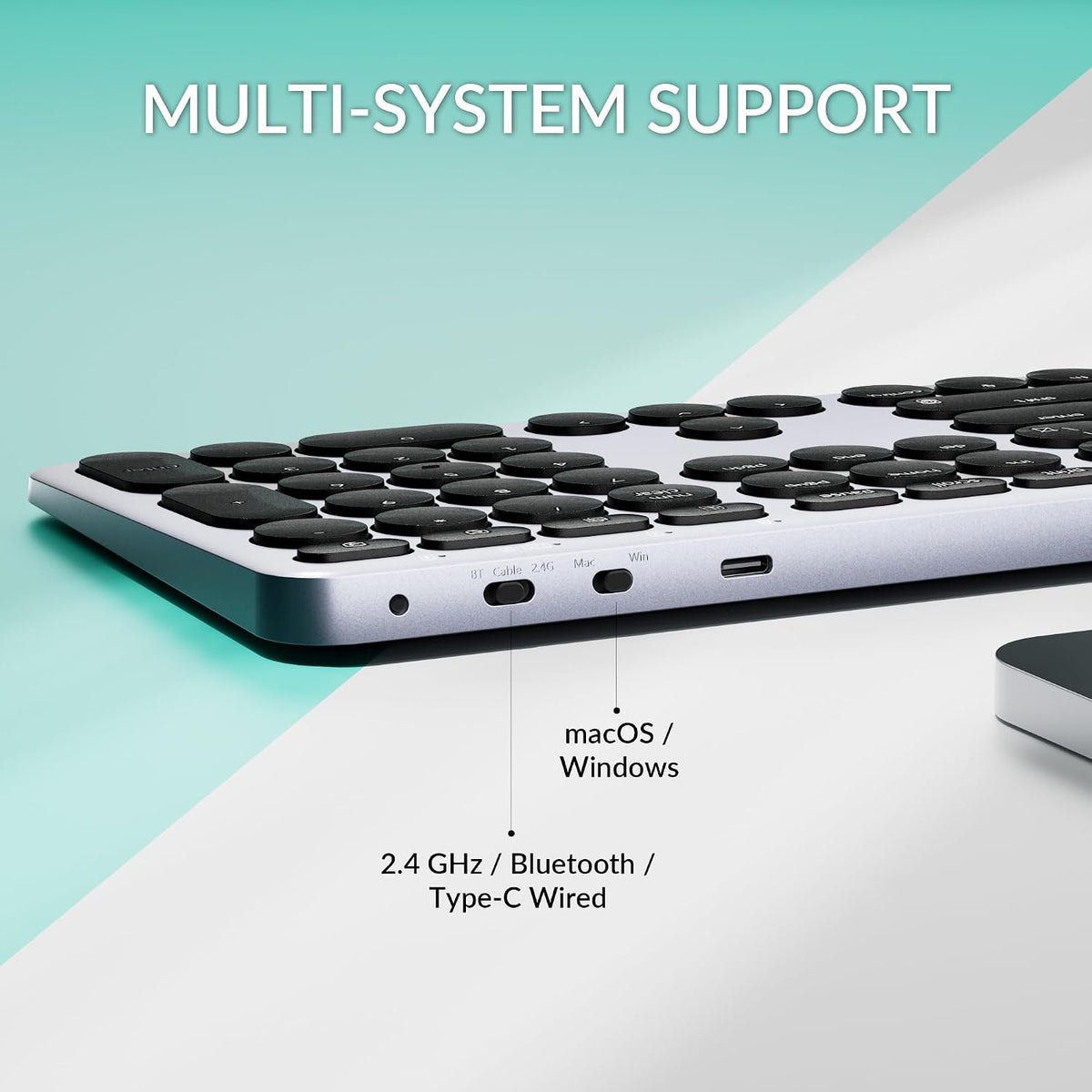 Keychron B5 Pro Teclado inalámbrico ultradelgado de tamaño completo...