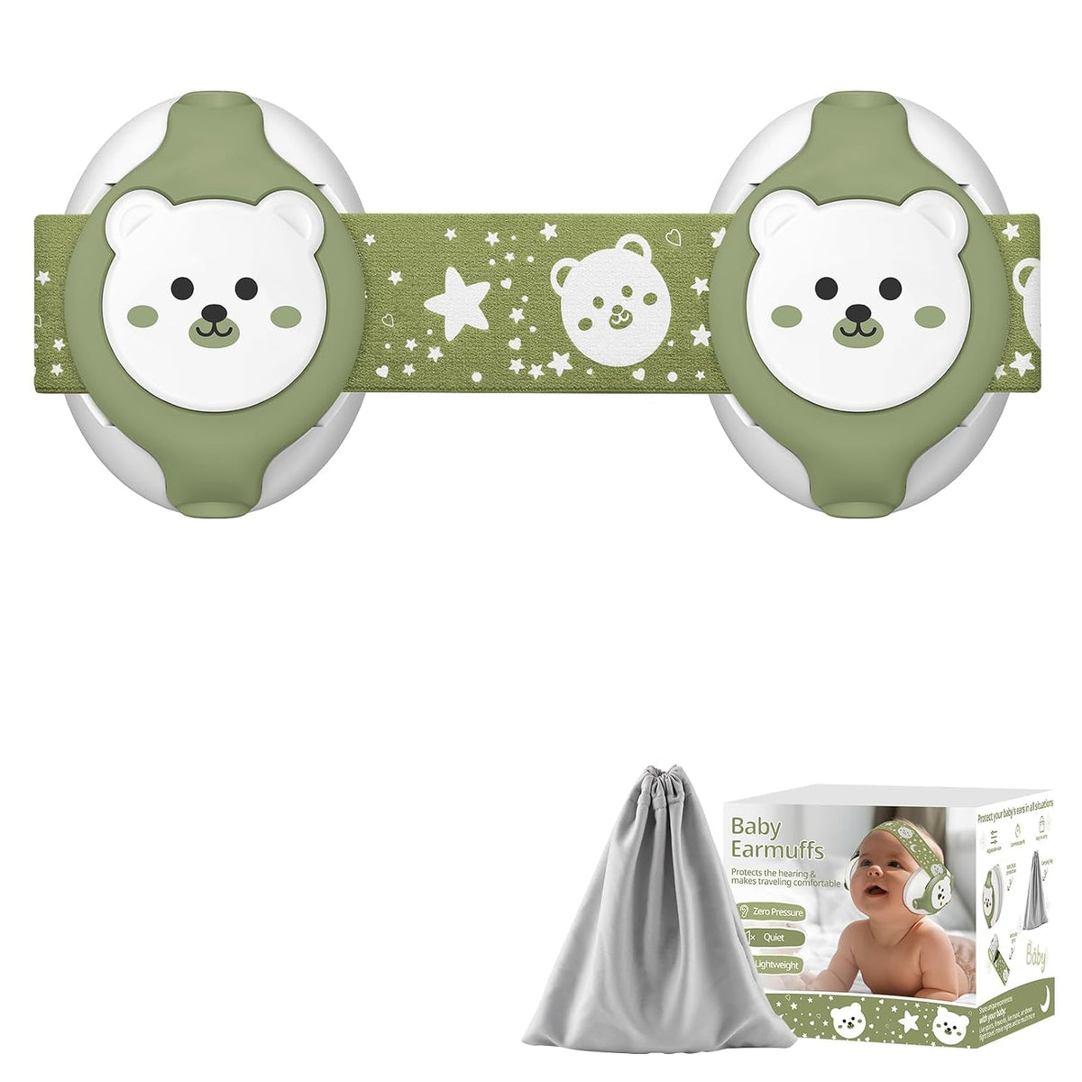 YomauiYee Orejeras para Bebés, Auriculares para Bebés con Cancelaci...