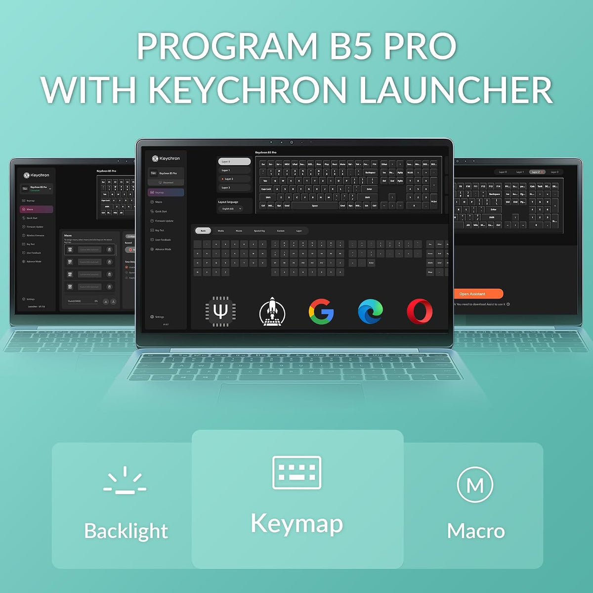 Keychron B5 Pro Teclado inalámbrico ultradelgado de tamaño completo...