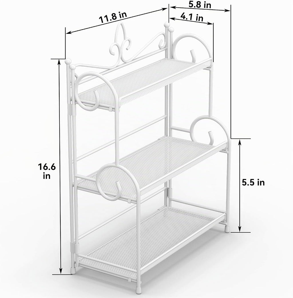 YIUKEA Organizador de mostrador de baño, estante de especias para e...