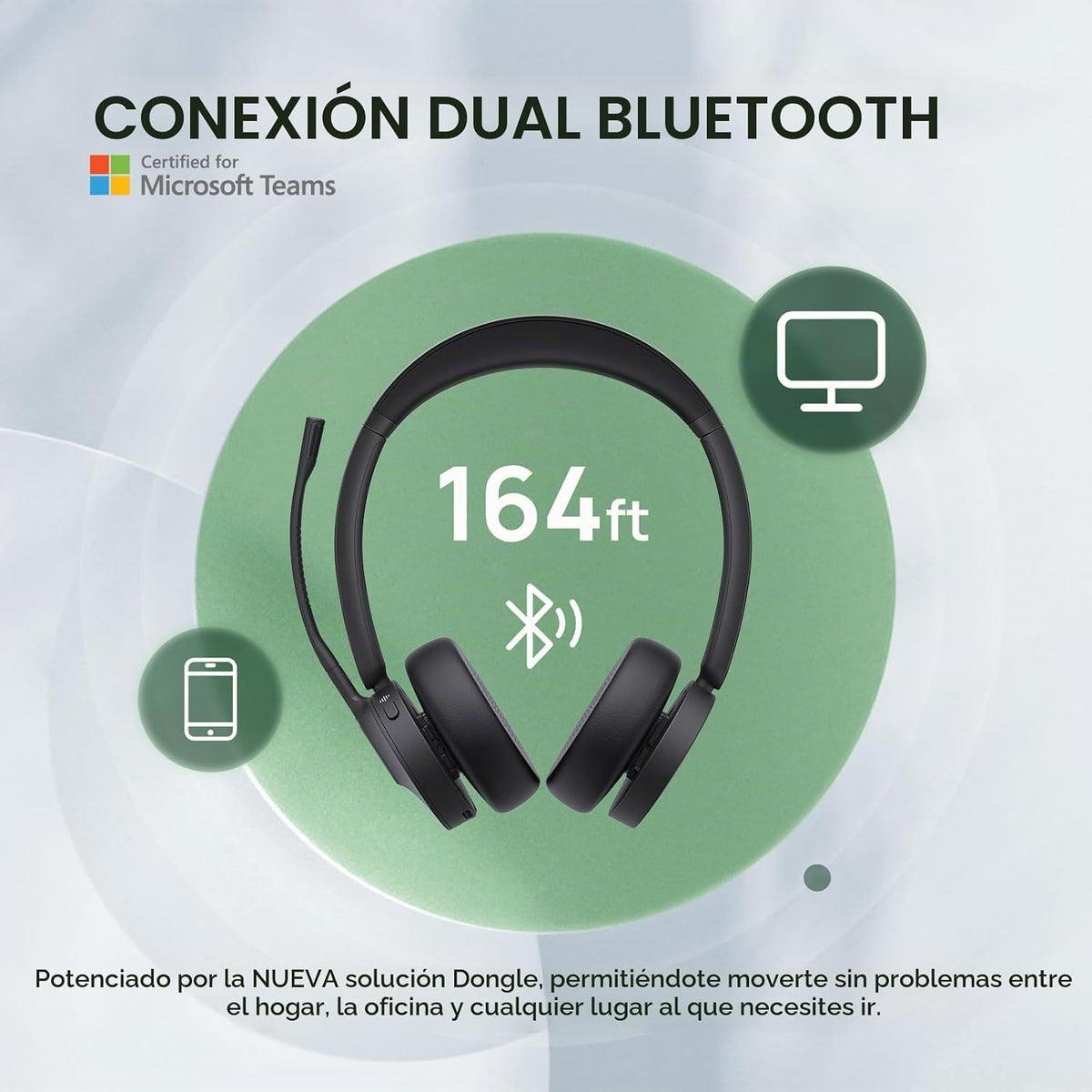 Yealink BH70 Teams Auriculares Bluetooth con micrófono para el Trab...