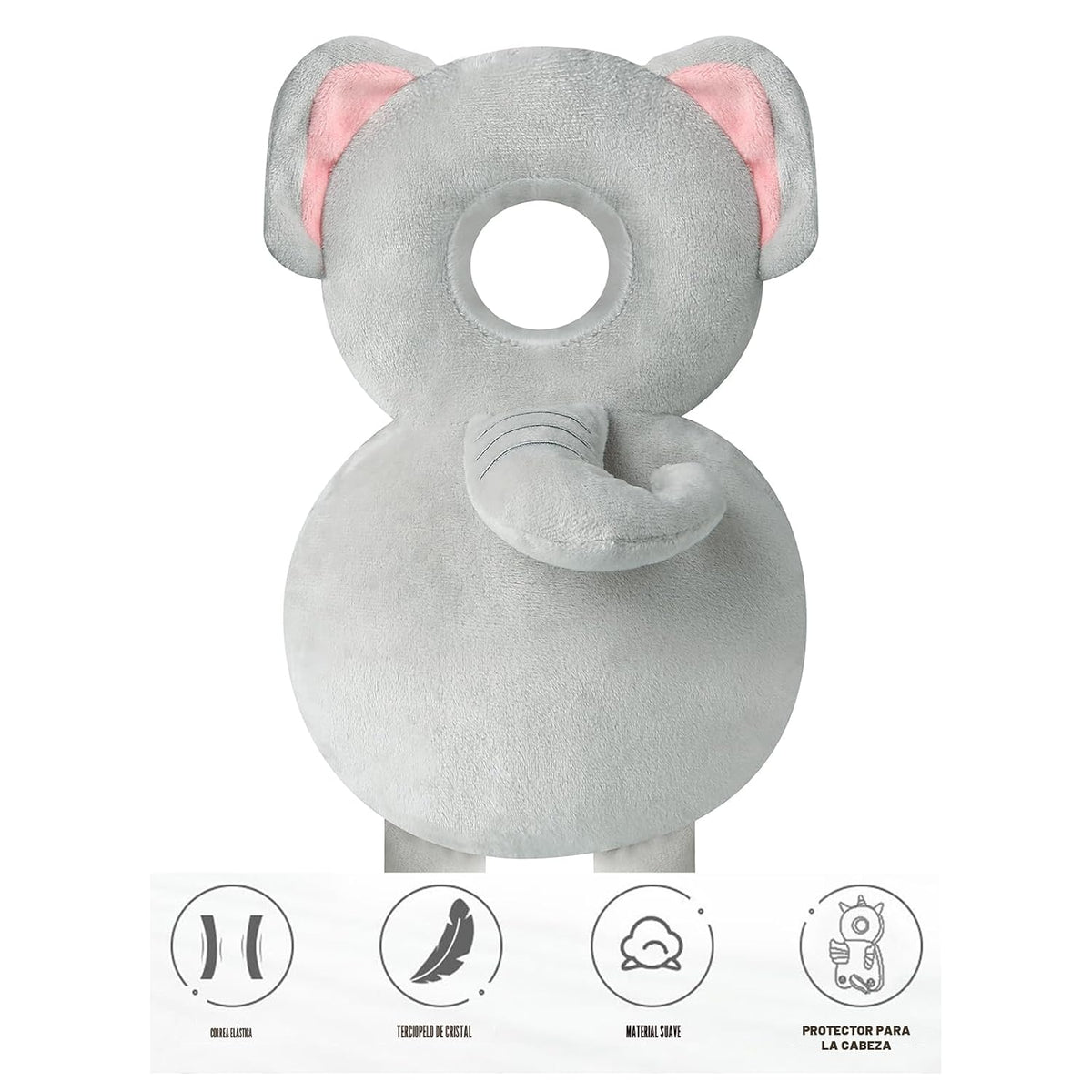 PandaEar Mochila de protección para la cabeza del bebé, protector d...