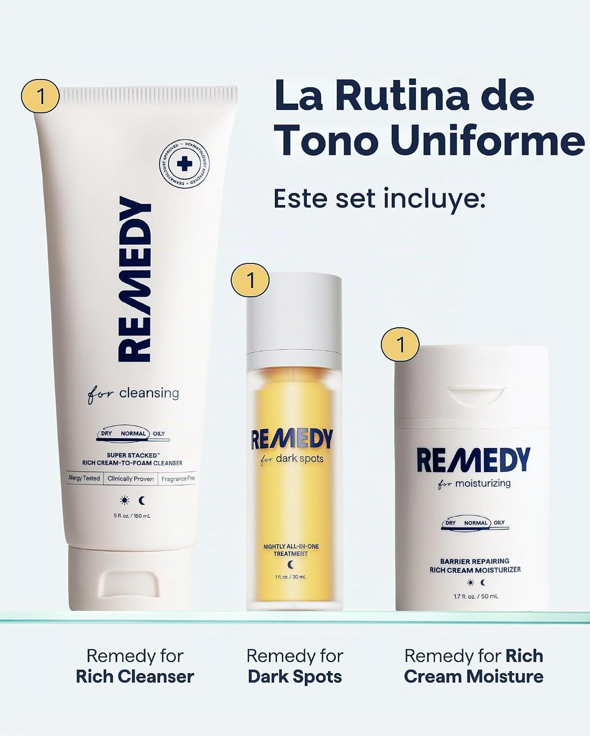 Kit de hidratación y tono uniforme | Rutina de 3 piezas con limpiad...