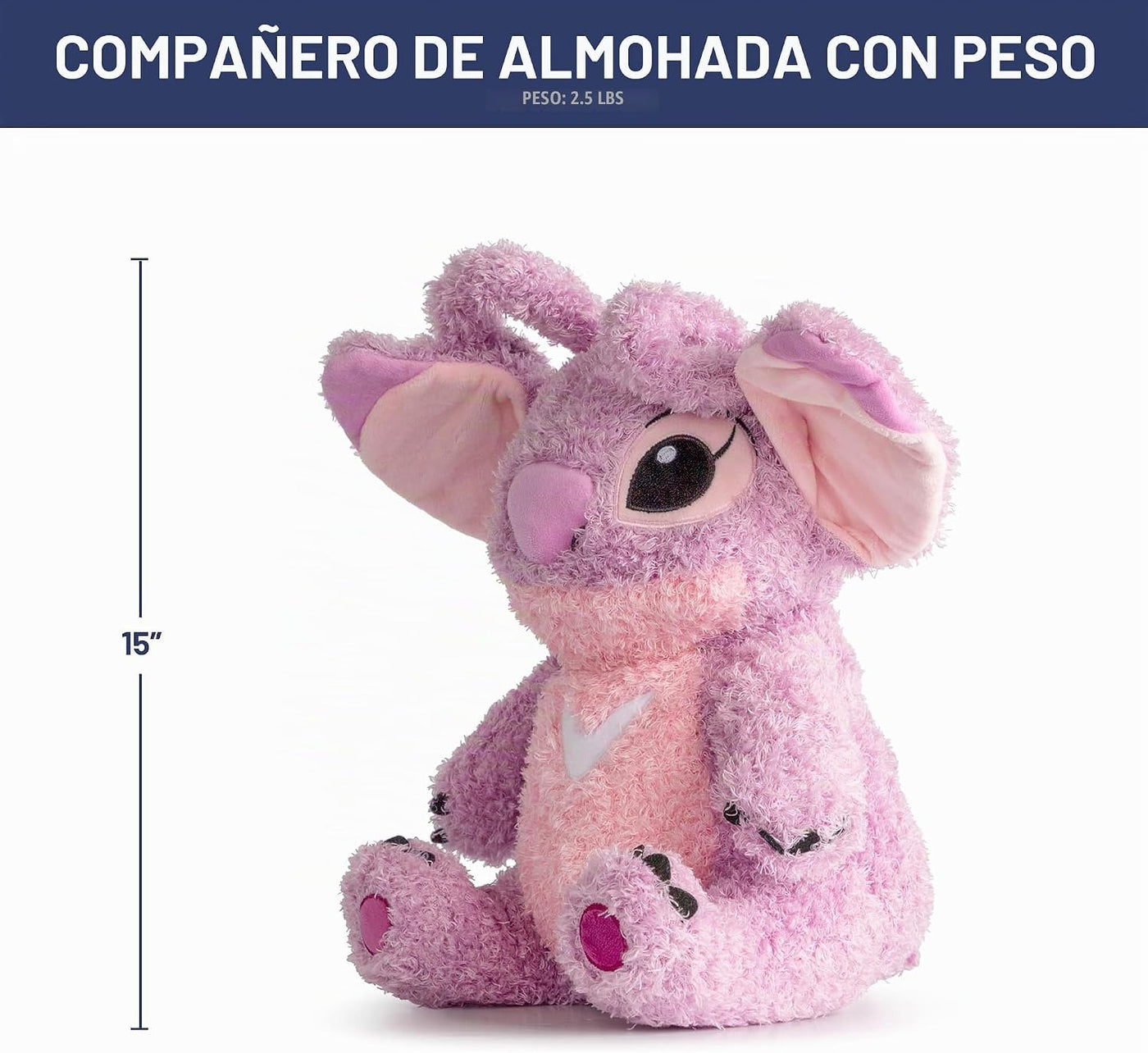 Jay Franco Almohada de felpa con peso de Disney, almohada de peluch...