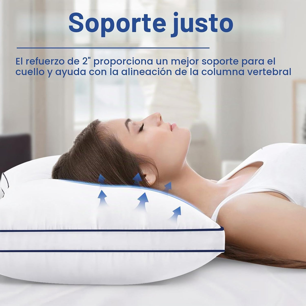 Almohadas Premium de Tamaño Queen, Juego de 2, Almohadas de Cama de...
