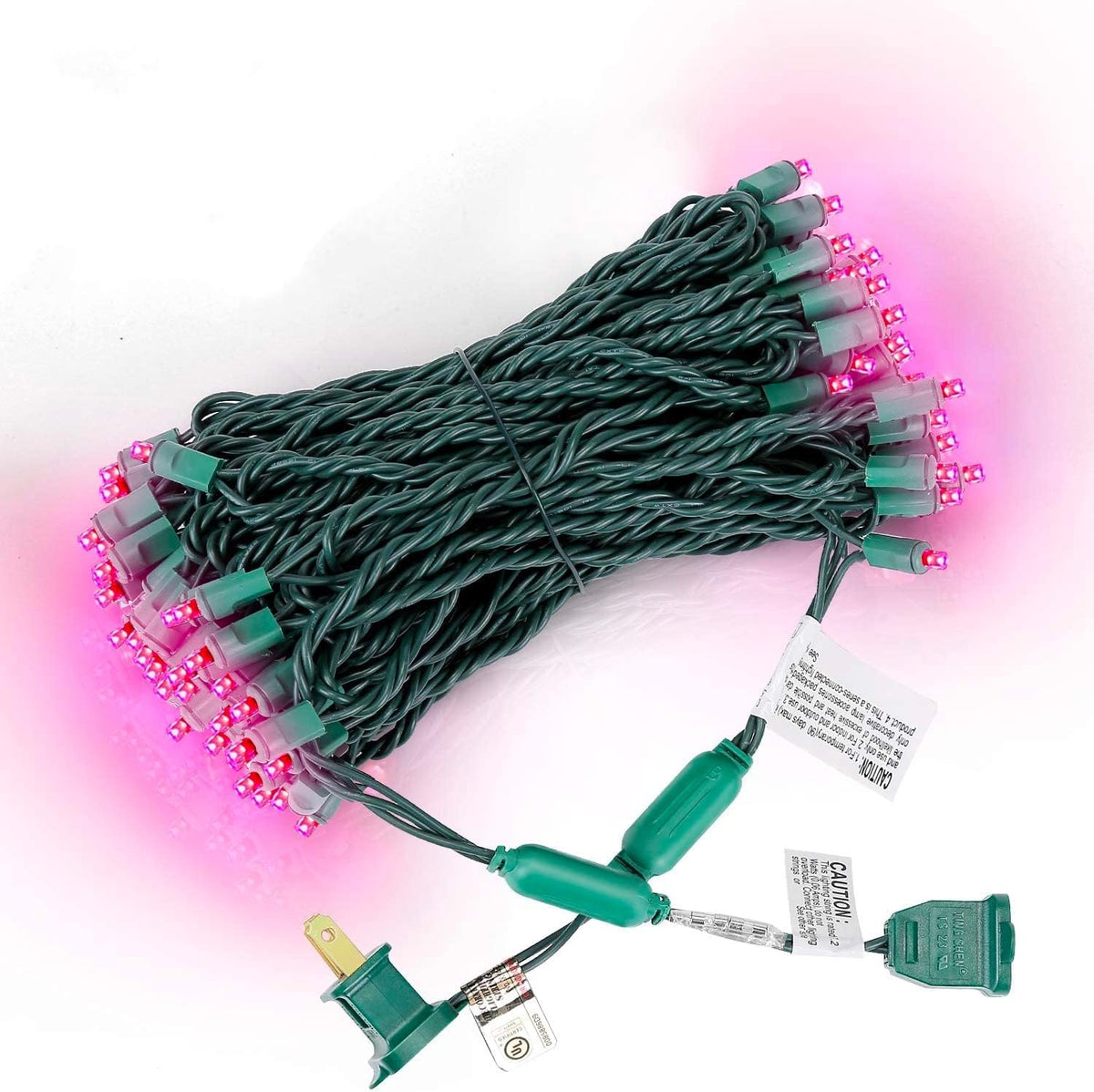 100 luces LED rosas de Navidad \u2013 50 pies 0.197 in de color ros...
