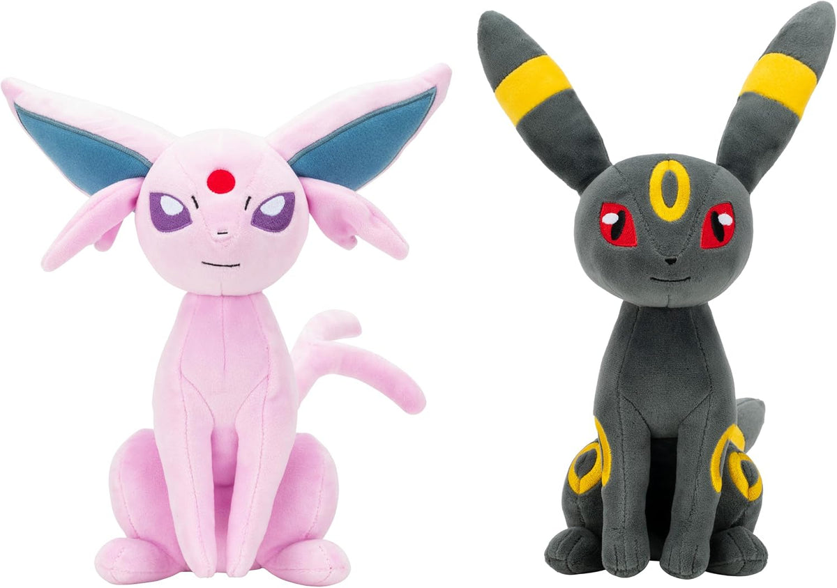 Pokemon Espeon and Umbreon - Paquete de 2 peluches suaves de 8 pulg...