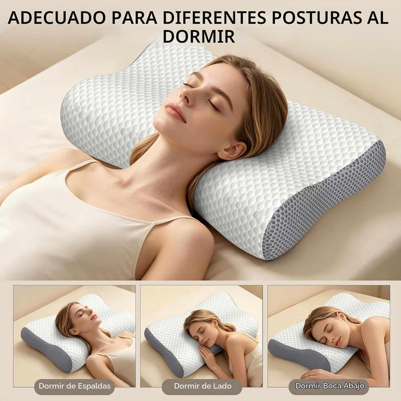 Almohada cervical para el cuello para aliviar el dolor, almohadas d...