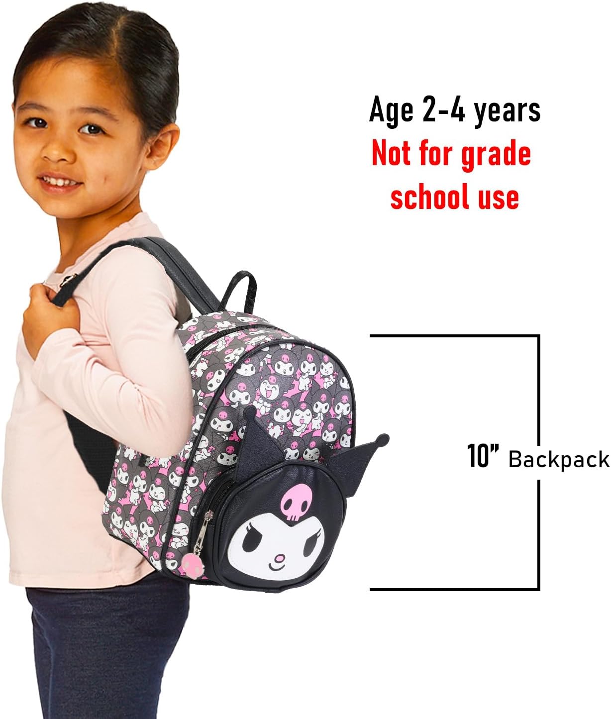 Kuromi - Conjunto de mochila y monedero para mujer, paquete con min...