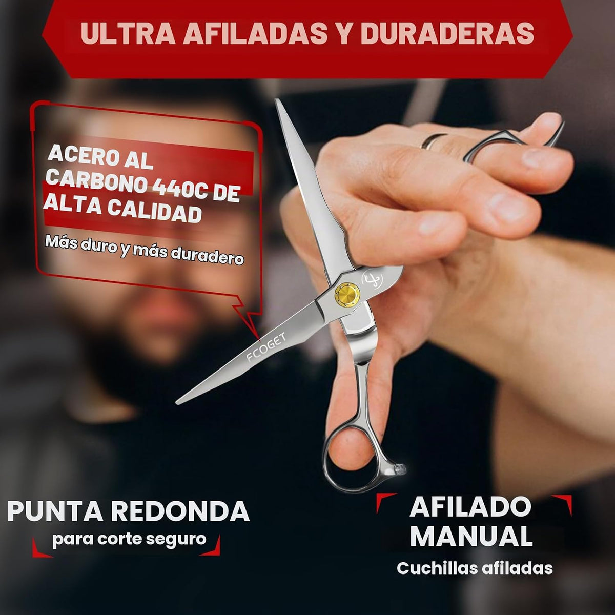 Kit de Tijeras Profesionales de Peluquería para Entresacar - Tijera...