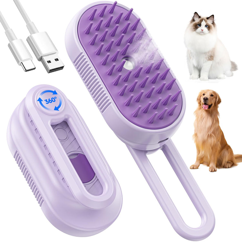 Cepillo de vapor para gatos para desprendimiento, cepillos 4 en 1 c...