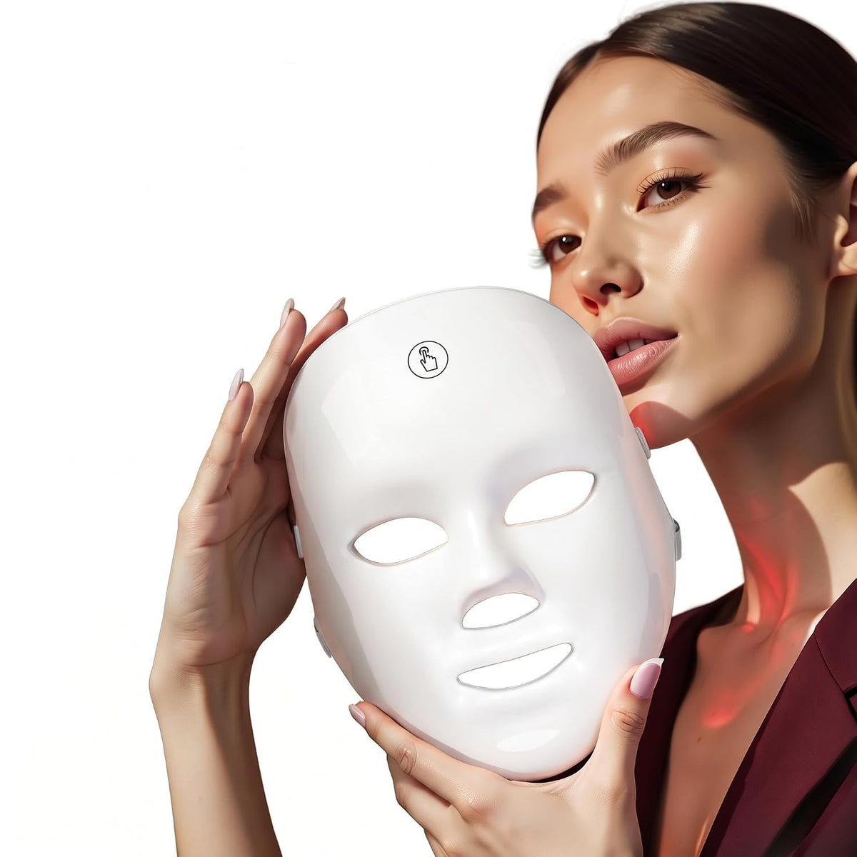 SHMHE Máscara facial LED \u2013 Máscara de luz facial inalámbrica c...