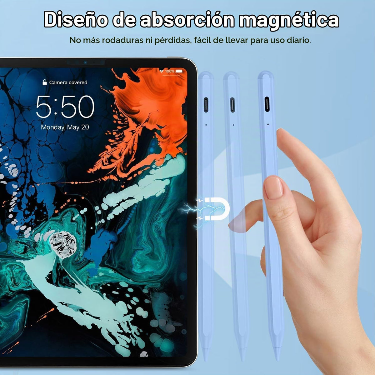 BLEBLE Stylus Pen para iPad 2018-2026, Lápiz de iPad de Apple de Ca...