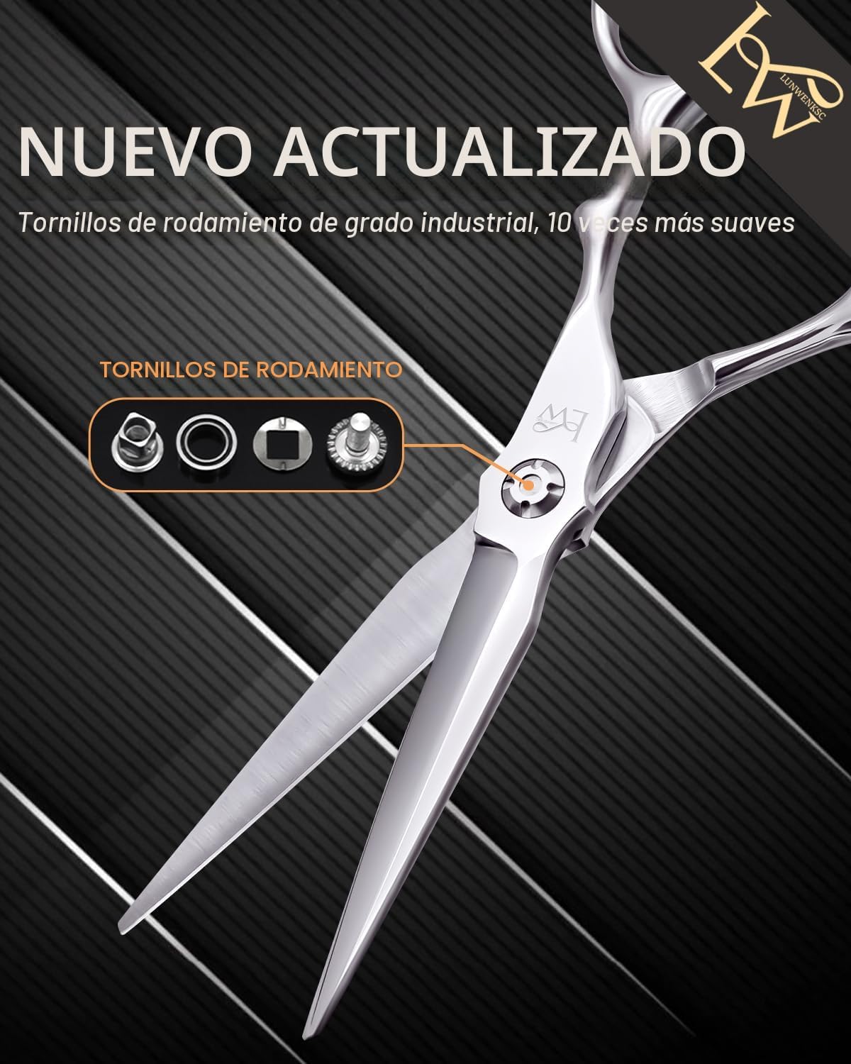 Lunwenksc Tijeras profesionales para el cabello 6" cuchillas af...