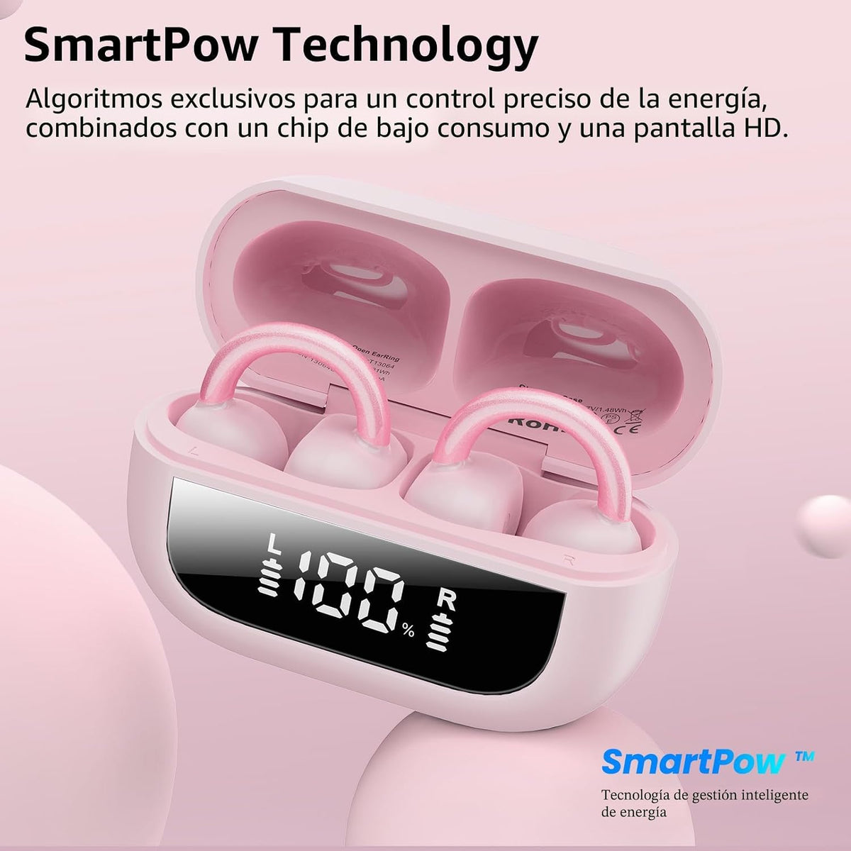 TOZO OpenEarRing - Auriculares de oreja abierta 40H Bluetooth 5.4 l...