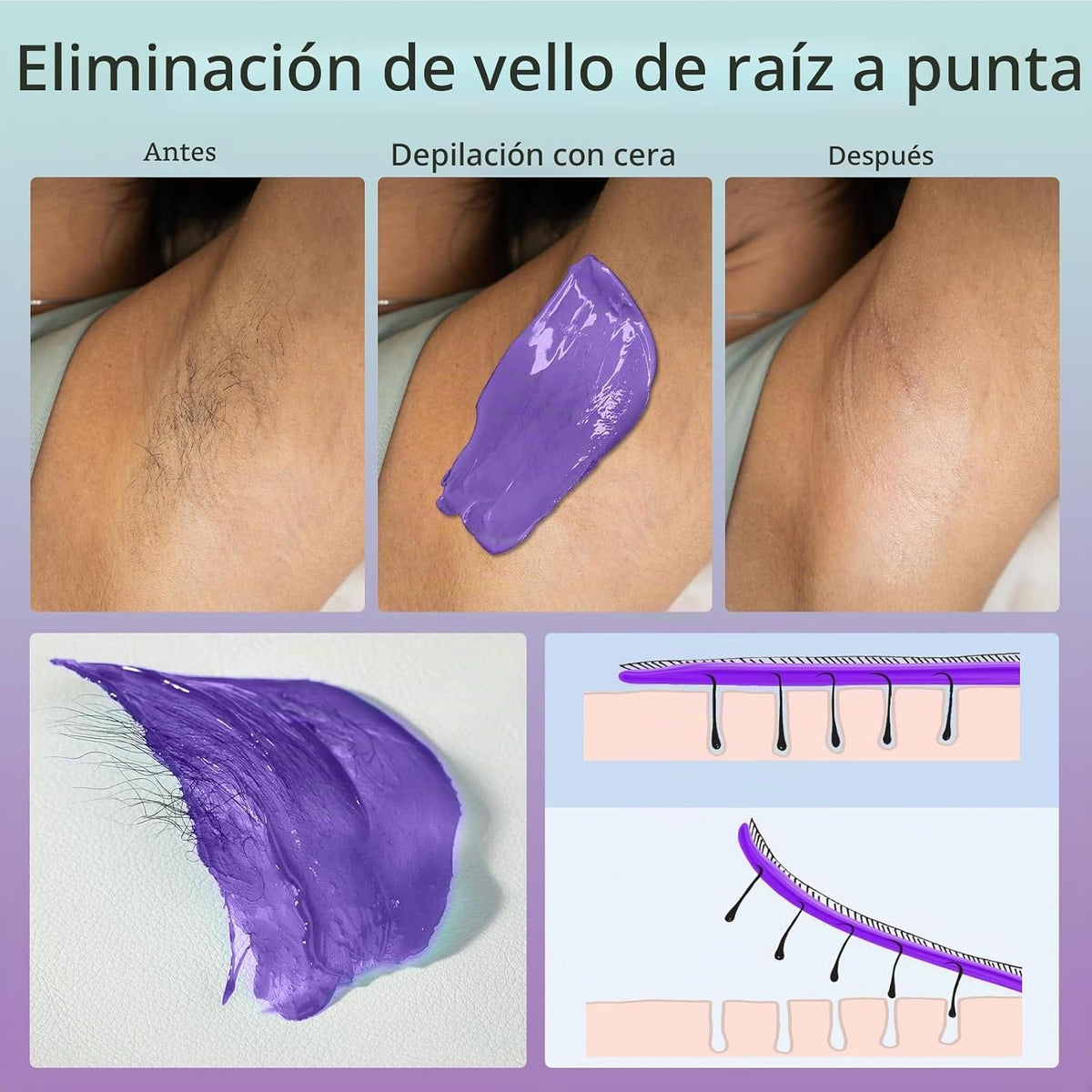 BLITZWAX Kit de depilación brasileña y bikini para mujer, calentado...