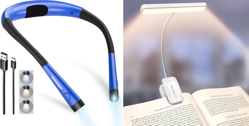 Glocusent Juego de iluminación doble: lámpara sin sombras con clip...