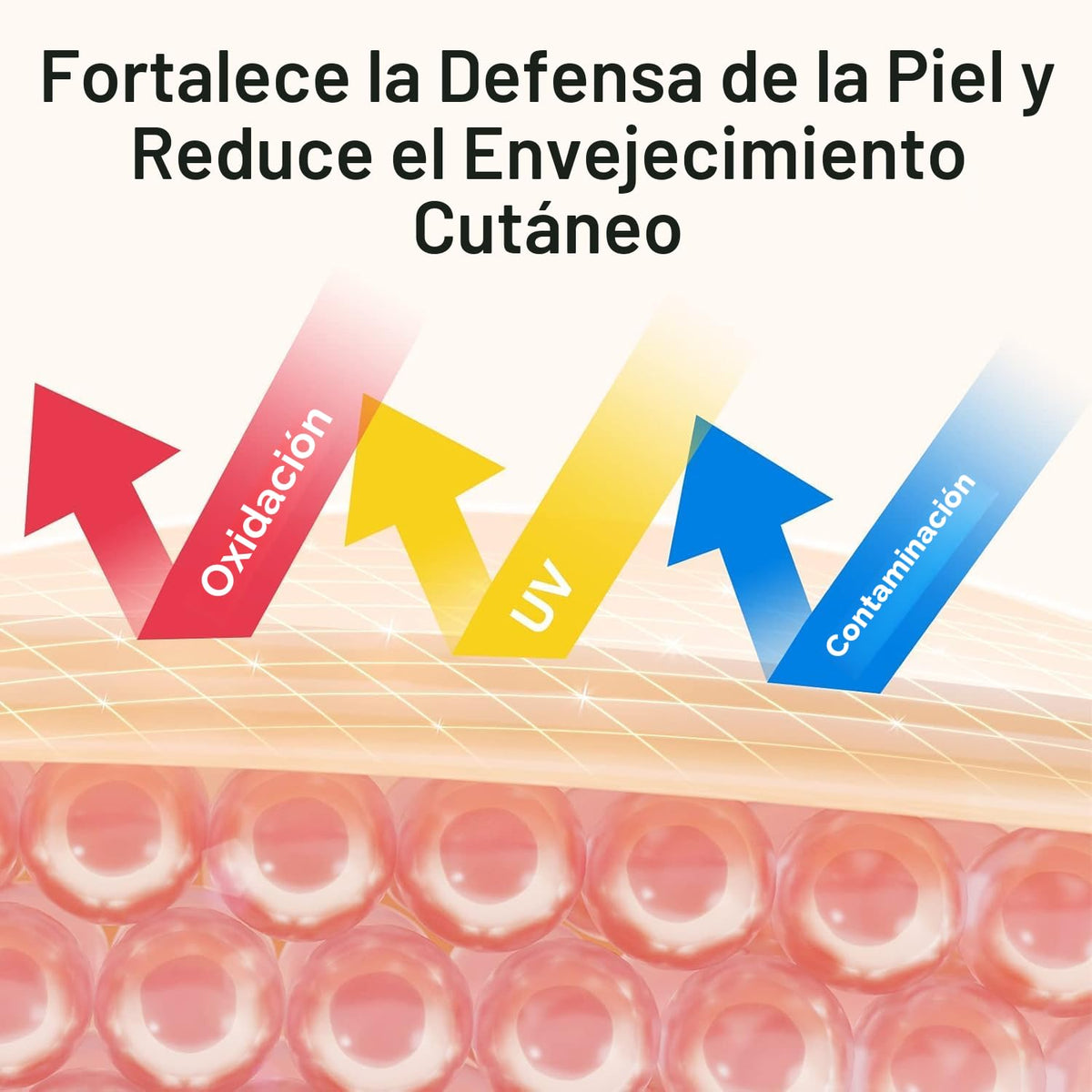 Suero de vitamina C premium al 20% para la cara con ácido hialuróni...