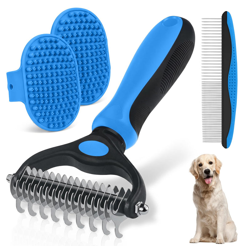 Rastrillo de aseo para mascotas, peine de metal, cepillo de baño pa...