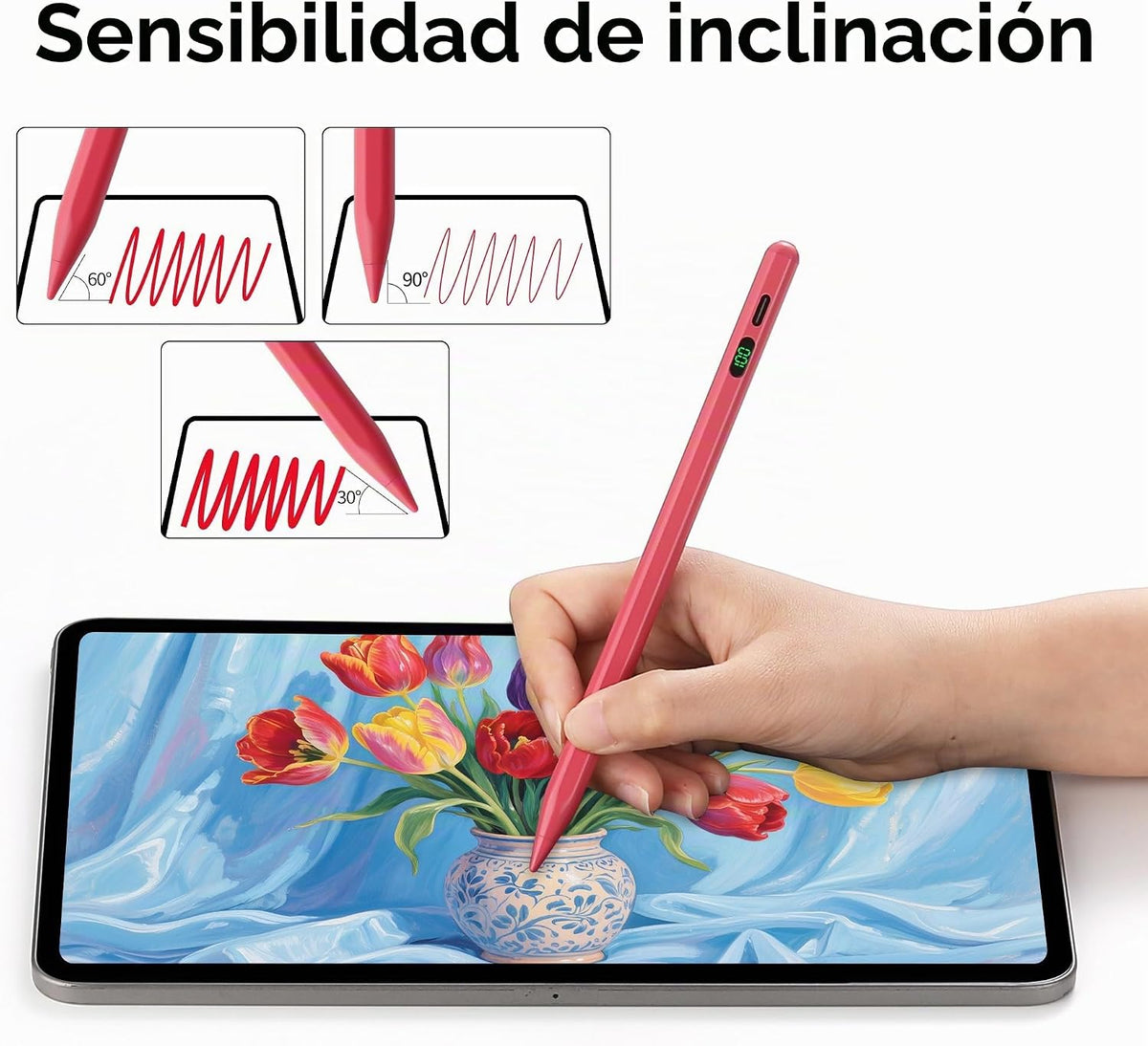 Lápiz para Apple Stylus Pen para iPad A16 2018-2026 Sensibilidad de...