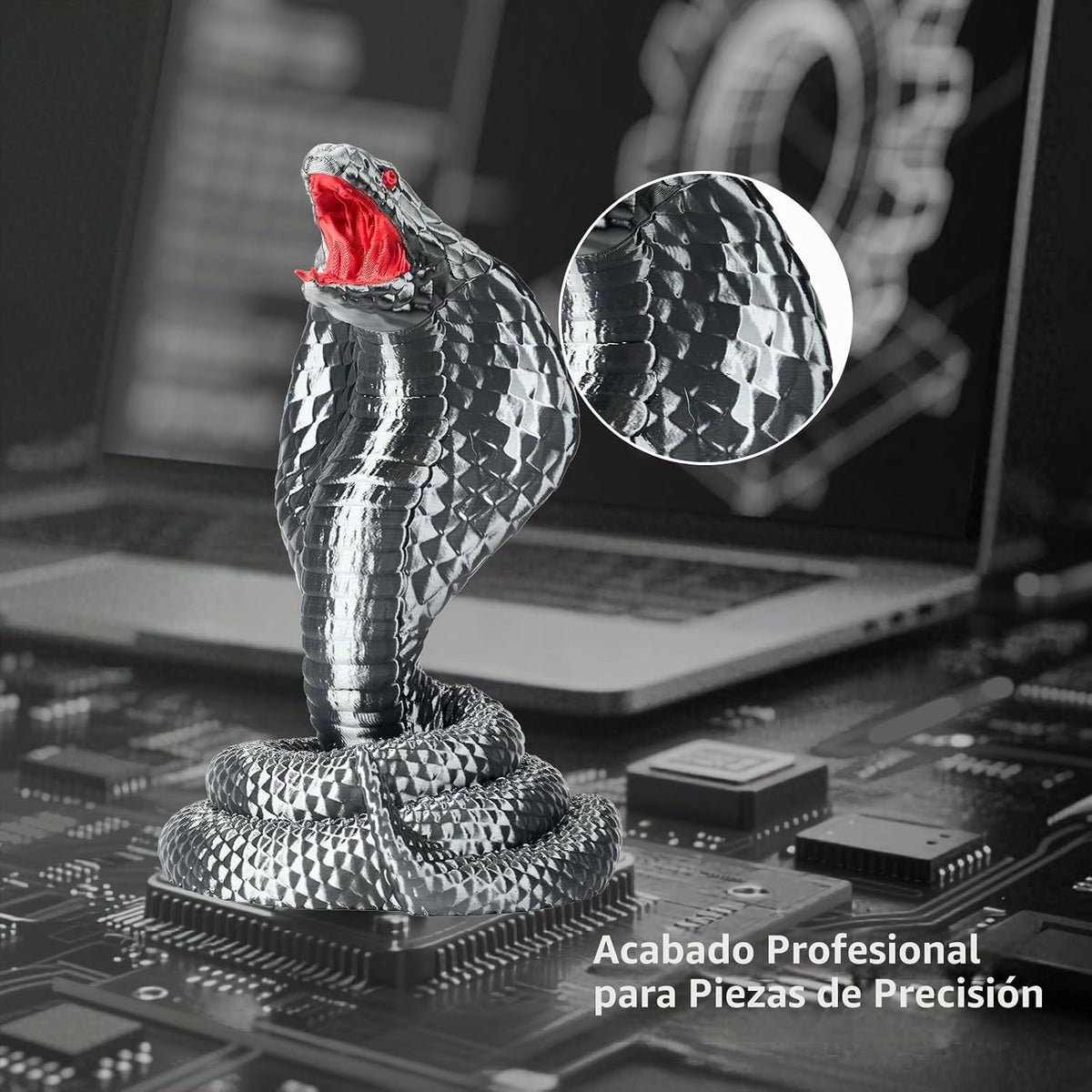 ERYONE Filamento PLA de seda para impresora 3D de 0.07 in +\/- 0.00...