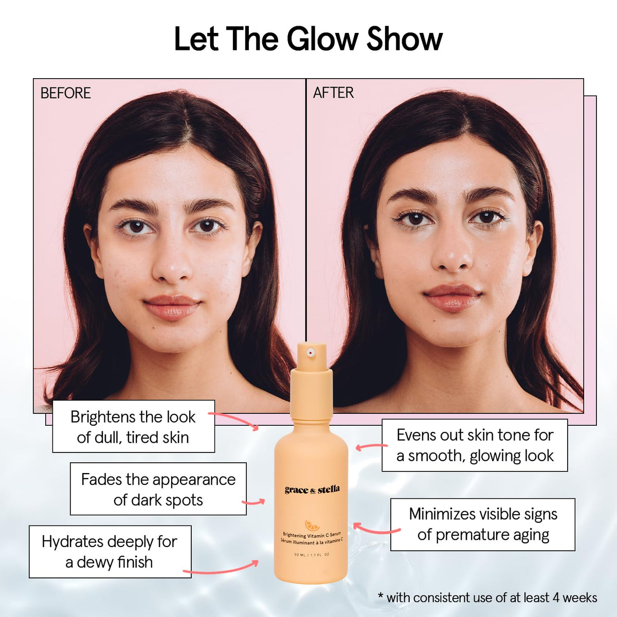 grace &amp; stella Suero de vitamina C para rostro (1.7 fl oz\/1.7...