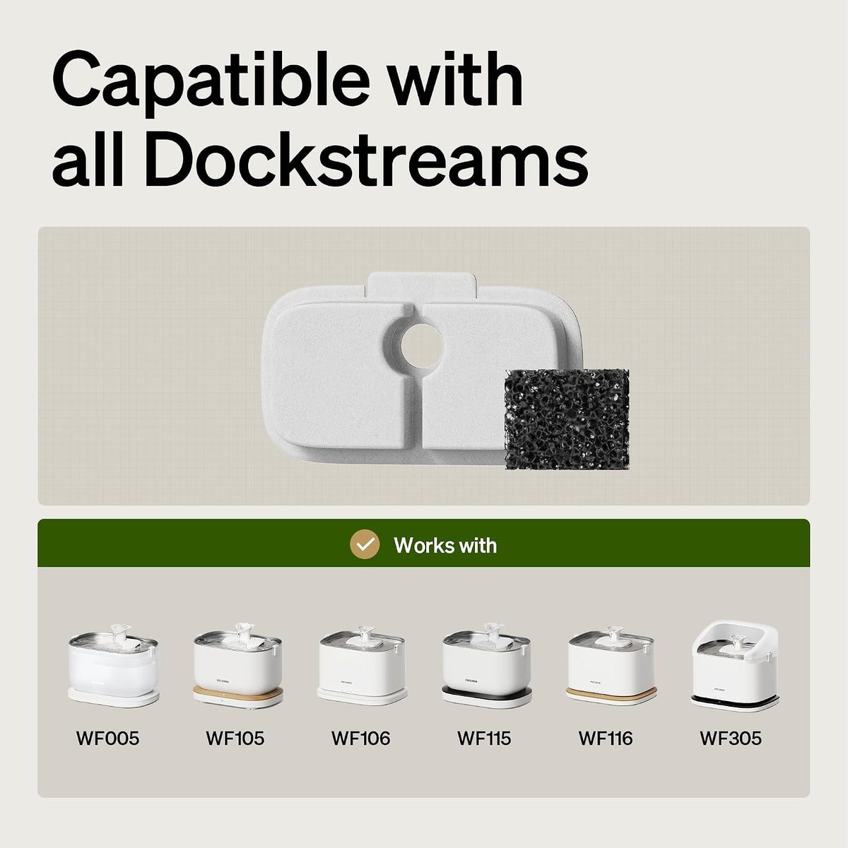 PETLIBRO Dockstream - Filtros de repuesto para fuente de agua para...