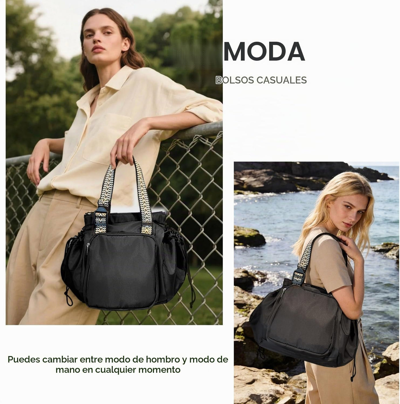 BELLPO Mochila convertible para todos los días, bolsa para pañales,...