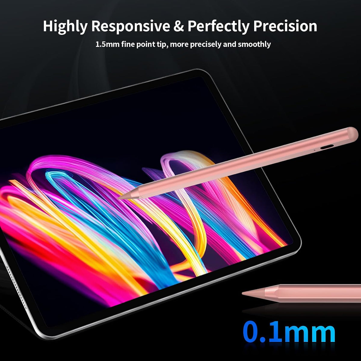 Lápiz óptico para iPad de Apple 2018-2026, 2 iPencil de carga rápid...