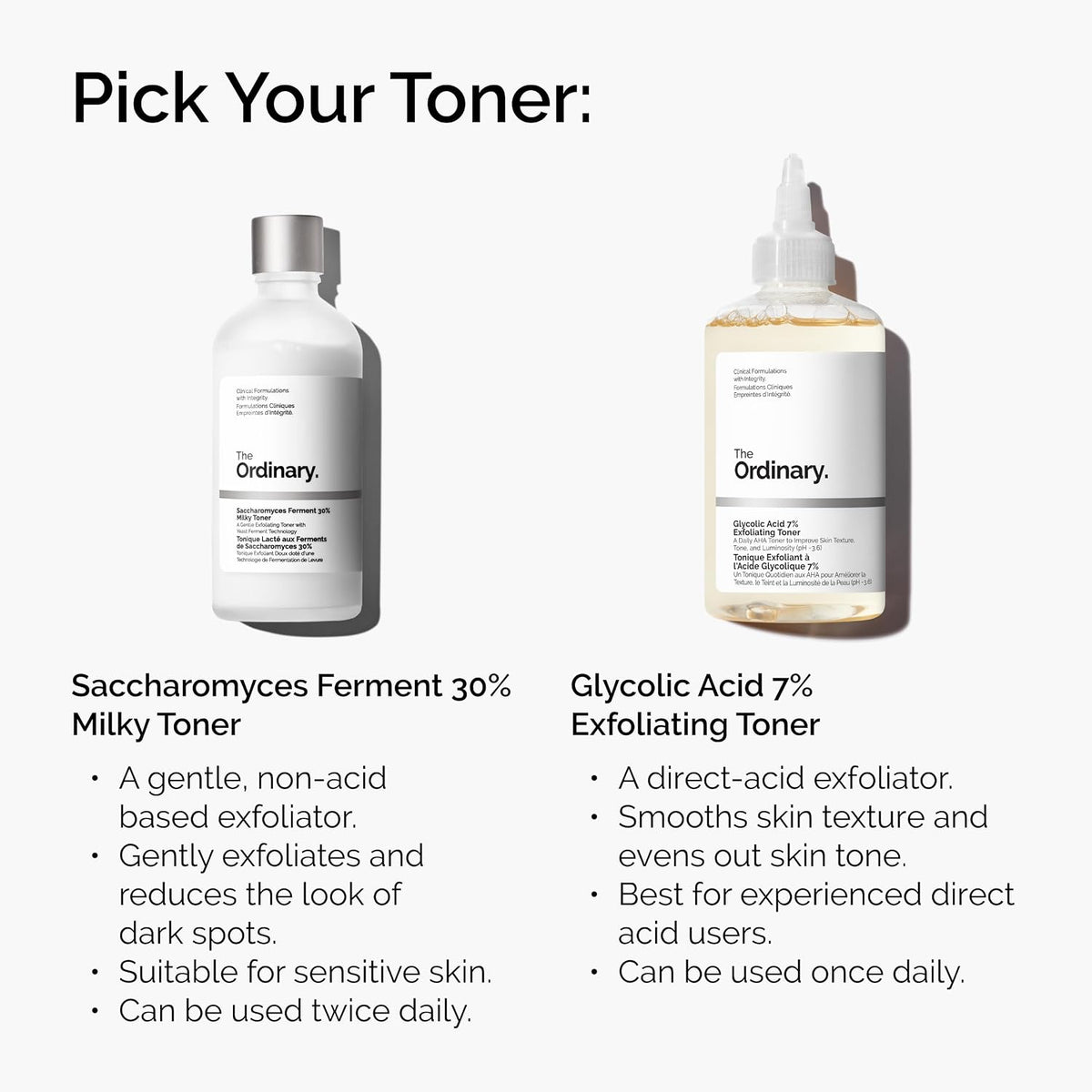 The Ordinary Saccharomyces Ferment 30% Tónico lechoso, tónico exfol...