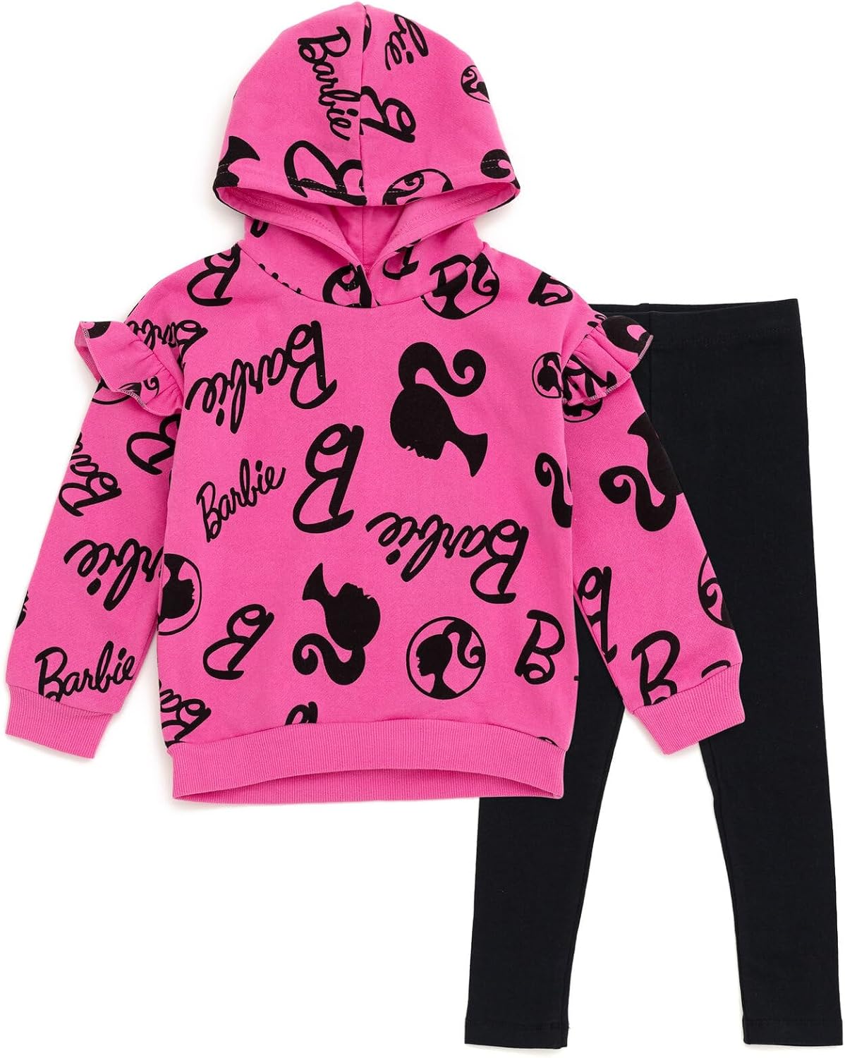 Conjunto de sudadera con capucha de forro polar y leggings para niñ...