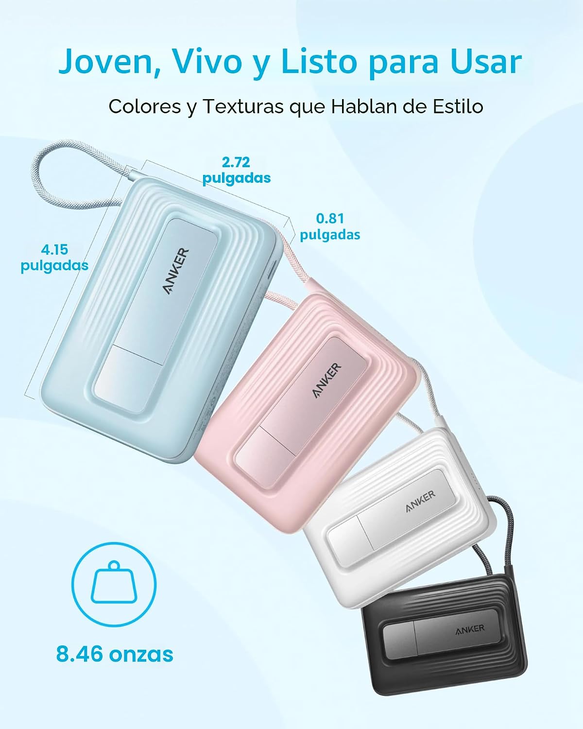 Anker Zolo - Banco de energía magnético, cargador portátil Magsafe...